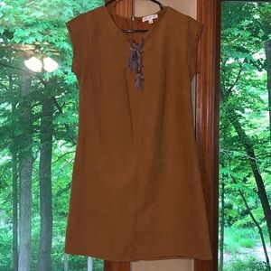 Brown shift dress